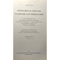 Wörterbuch über die Talmudim und Midraschim. Nebst Beiträgen von...