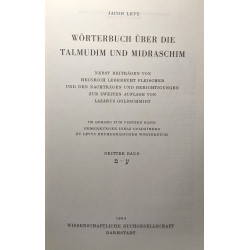Wörterbuch über die Talmudim und Midraschim. Nebst Beiträgen von...
