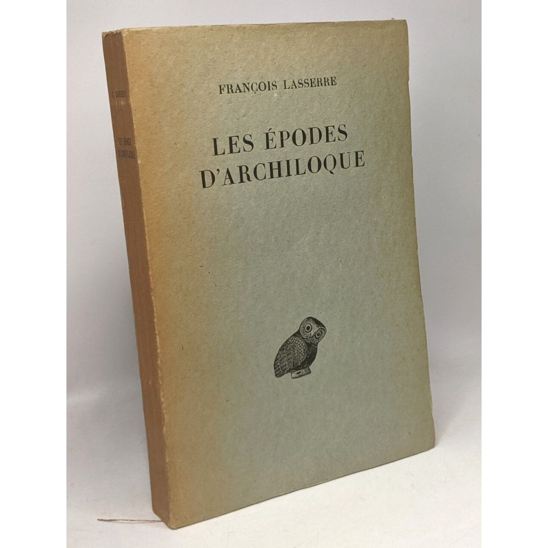 Les épodes d'Archiloque | collection d'études anciennes