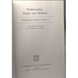 Mathematics Matter and Method + Mind Language and Reality ---...