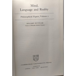 Mathematics Matter and Method + Mind Language and Reality ---...