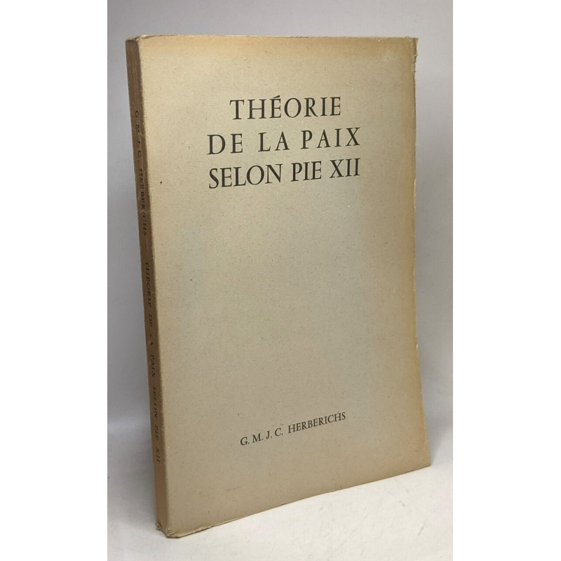 Théorie de la paix selon Pie XII
