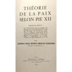 Théorie de la paix selon Pie XII