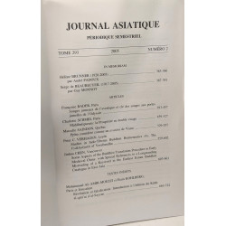 Journal asiatique - périodique semestriel - TOME 293 n°2 2005 /...