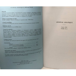 Journal asiatique - périodique semestriel - TOME 293 n°2 2005 /...