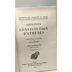 Aristote - Poétique 5e tirage 1969 + Constitution d'Athènes 8e...