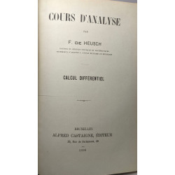 Cours d'analyse - calcul différentiel