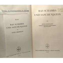 Ras schamra und sanchunjaton --- Beiträge zur Religionsgeschichte...