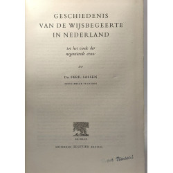 Geschiedenis van de wijsbegeerte in Nederland - tot het einde der...