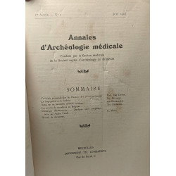 Annales d'archéologie médicale - 1re année n°1 et 2 année 1923 -...