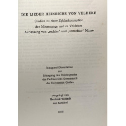Die lieder Heinrichs von veldeke - studien zu einer...