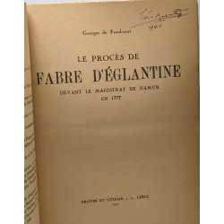 Le procès de Fabre d'églantine devant le magistrat de Namur en 1777