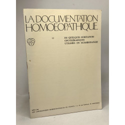 La documentation homéopathique - LI - De Quelques substances...