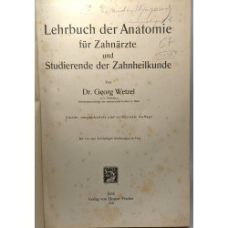 Lehrbuch der anatomie für zahnärzte und studierende der zahnheilkunde