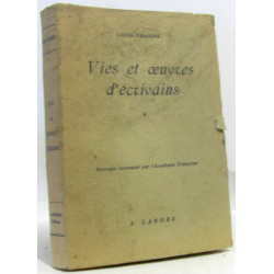 Vies et oeuvres d'écrivains - tome premier