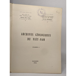 Lot de 3 "Archives géologiques du Viêt-Nam": Numéro 5- 6 - 7