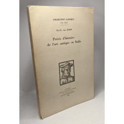 Précis d'histoire de l'art antique en Italie / Collection latomus...