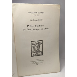 Précis d'histoire de l'art antique en Italie / Collection latomus...