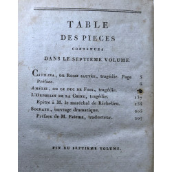 Catalina + Le Duc de Foix + L'Orphelin de la Chine + Socrate....