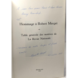 La Revue Nationale - Robert Merget au service des lettres belges