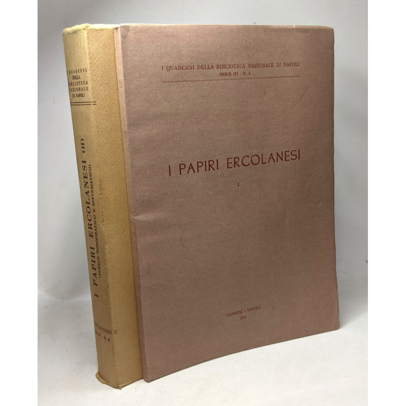 I papiri ercolanesi - Vol/1 - serie III n°5 (1954) + I papiri...