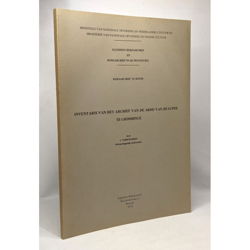 Inventaris van het archief van de abdij van beaupre te grimminge -...