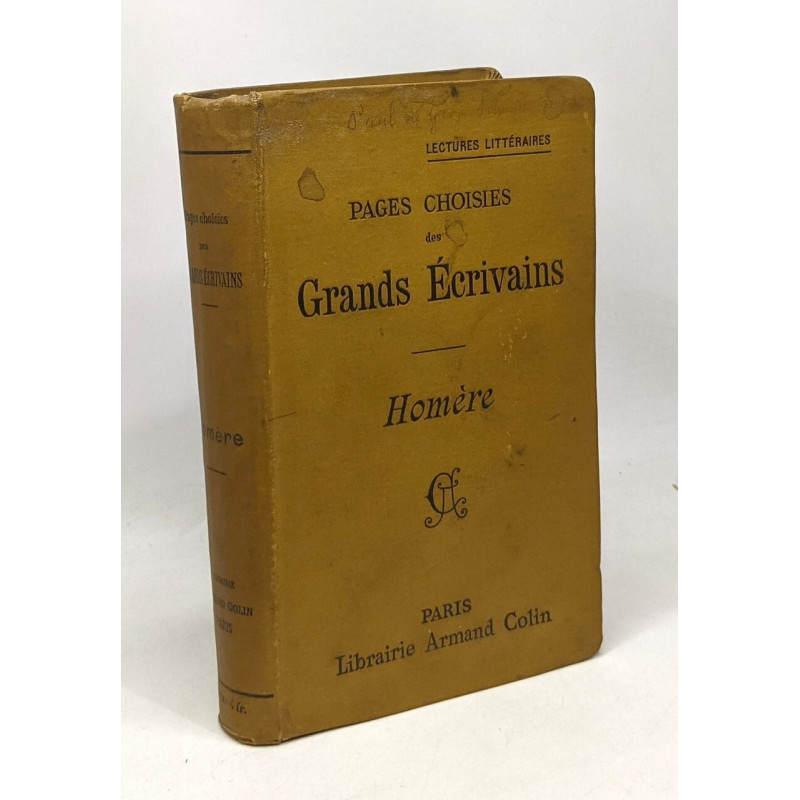 Homère - pages choisies des grands écrivains - 2e édition