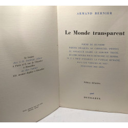 Le Monde transparent - édition définitive - avec hommage de...