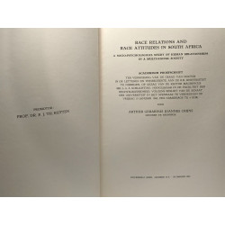 Race relations and race attitudes in South Africa a...