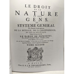 Le droit de la nature et des gens - TOME PREMIER + SECOND