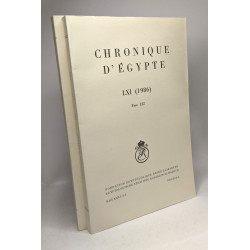 Chronique d'Egypte - bulletin périodique de la fondation -...