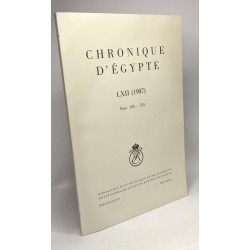 Chronique d'Egypte - bulletin périodique de la fondation -...