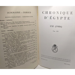 Chronique d'Egypte - bulletin périodique de la fondation -...