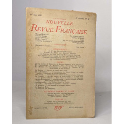 La nouvelle revue française - 4è année n°41 - 1er mai 1956
