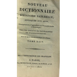 Nouveau dictionnaire d'histoire naturelle --- TOME XXIV ---...