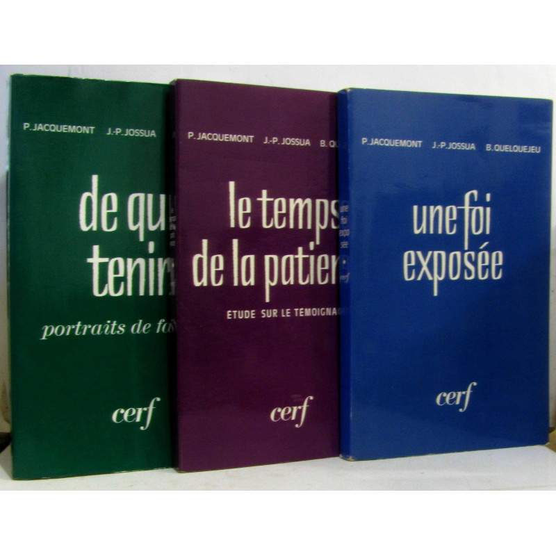 De qui tenir: Portraits de famille + Le temps de la patience:...