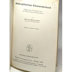 Altenglisches elementarbuch / Band 1125