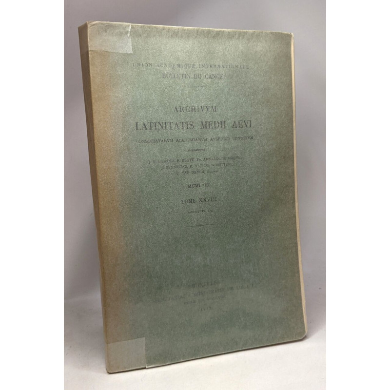 Archivum latinitatis medii aevi consociatarum academiarum...