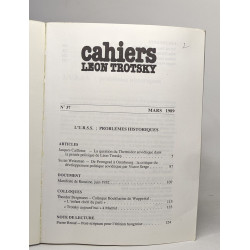 Cahiers leon trotsky - l'U.R.S.S.: problèmes historiques - n°37...