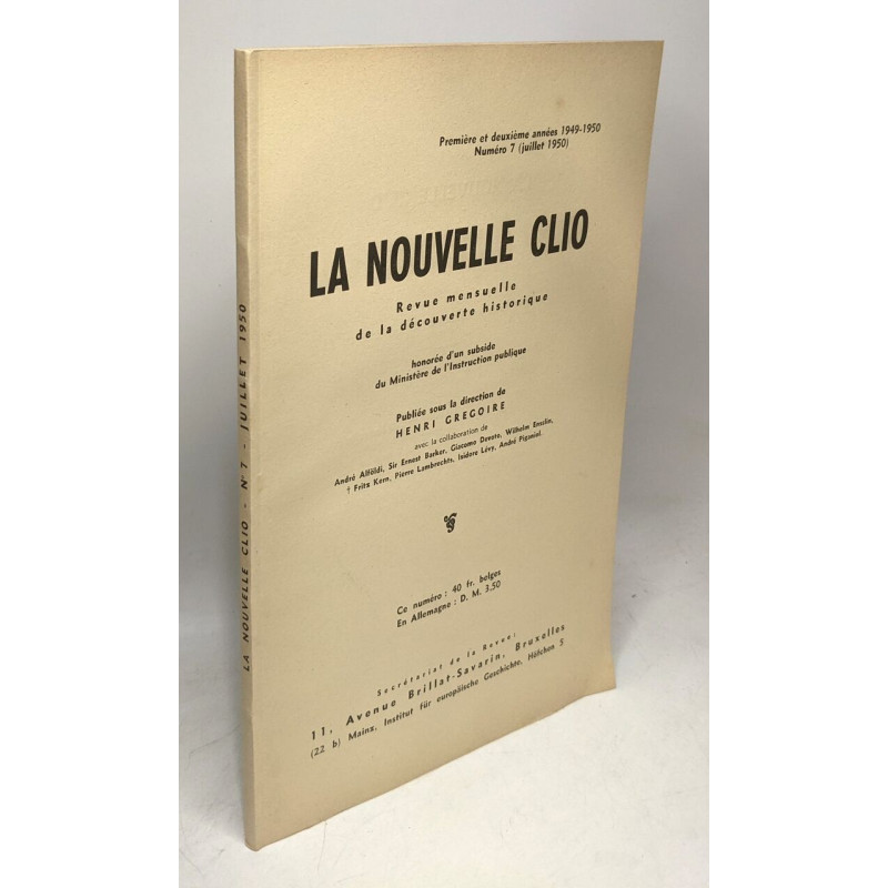 La nouvelle clio - revue mensuelle de la découverte historique -...