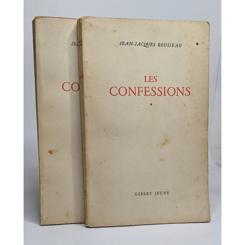 Les confessions - tomes 1 et 2