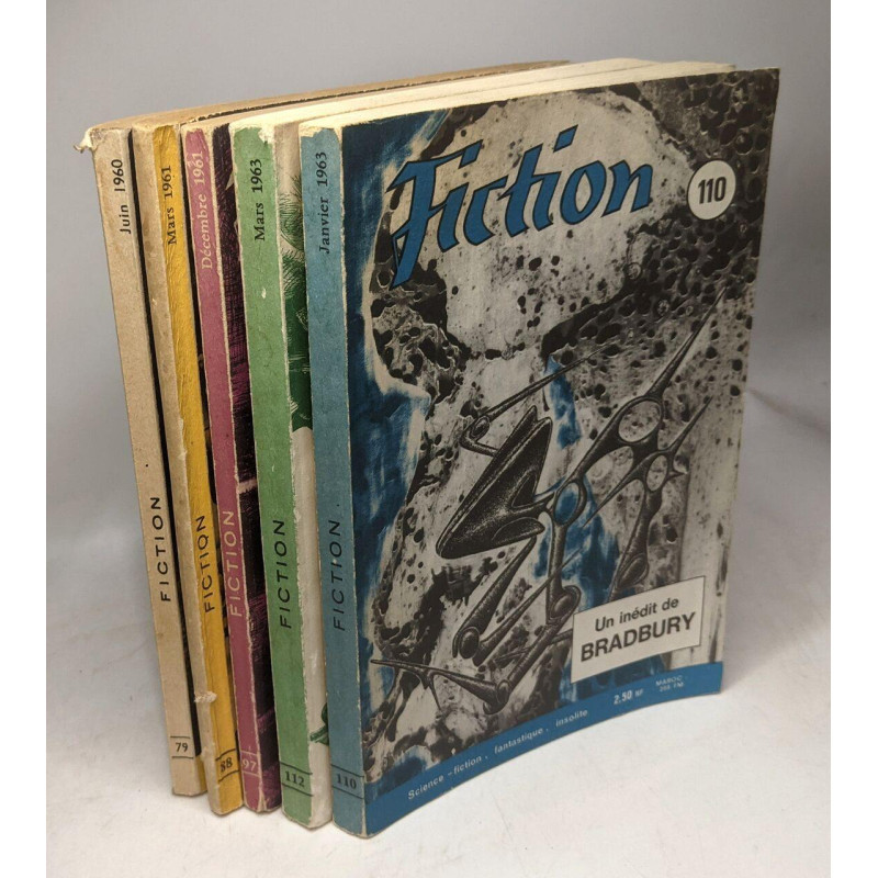 Fiction - 5 numéros: Juin 1960 - Mars 1961 - Mars 1963 - Janvier 1963