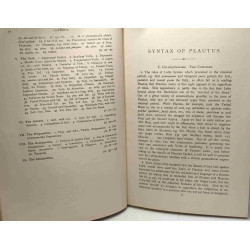 Syntax of Plautus - OXFORD 1907