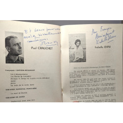 Le Carthaginois - réprésentation du 19/03/59 - (avec autographes...