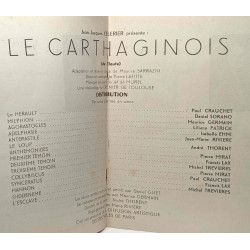 Le Carthaginois - réprésentation du 19/03/59 - (avec autographes...