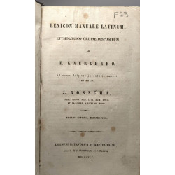 Lexicon manuale latinum etymologico ordine dispositum