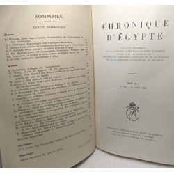 Chronique d'Egypte - bulletin périodique de la fondation...