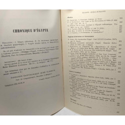 Chronique d'Egypte - bulletin périodique de la fondation...