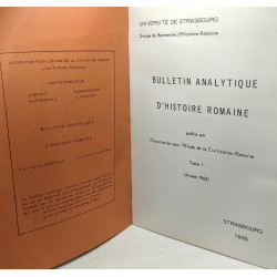 Bulletin analytique d'Histoire Romaine - TOME I (1962) + TOME II...