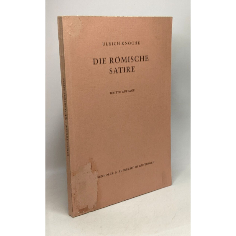 Die römische satire - 3. veränderte auflage